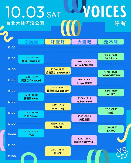 呼聲 VOICES｜全陣容公佈 活動海報