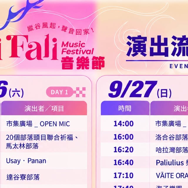 2026 FALI FALI 音樂節 活動海報