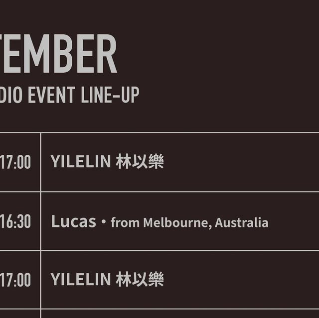 SIDOLI RADIO ． EVENT LINE-UP 活動海報